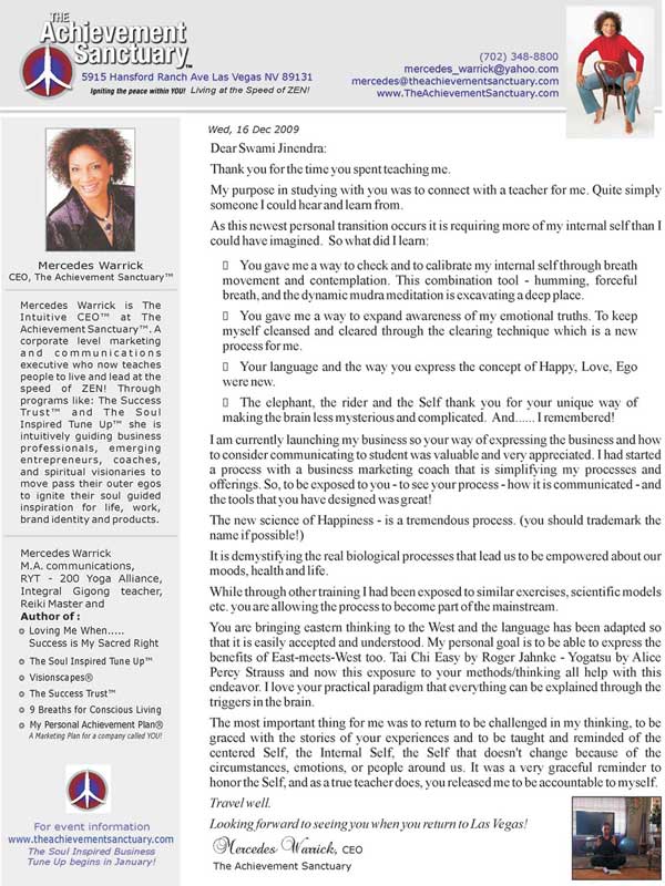 Letter of Appreciation